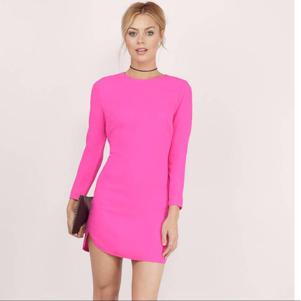TOBI Hot Pink Mini Sheath Dress